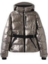 STYLISCHE DAMEN SKIJACKE MIT GÜRTELTAILLE UND KAPUZE